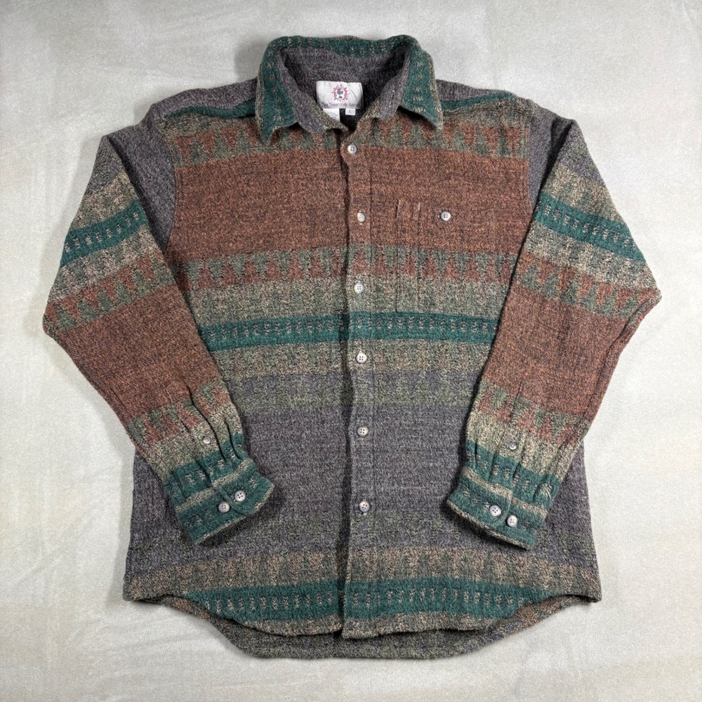 Vintage The Territory Ahead Mens Large Southwestern Cotton Button Down Shirt